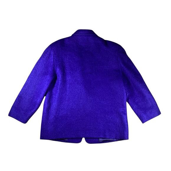 Vintage 80s Lombardi Violet Mohair Jacket - XL - Picture 5 of 5